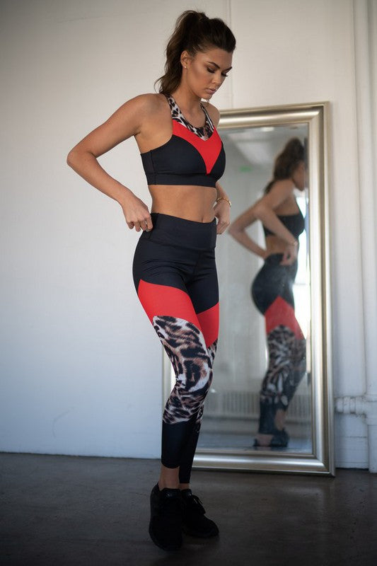 Yelete Active Women's Cheetah Zebra Tie Dye Print Sports Bra — L and L Stuff