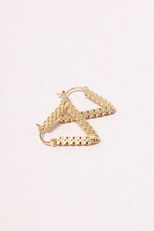 14K Gold-Dipped Triangle Plug Earrings